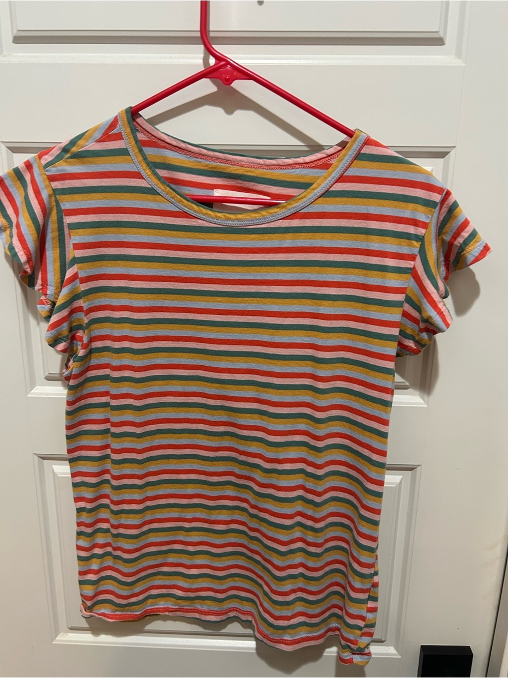 Ban.do Multicolor Striped Short Sleeve Tee